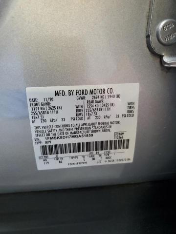 2021 FORD EXPLORER X - 1FMSK8DH7MGA51859