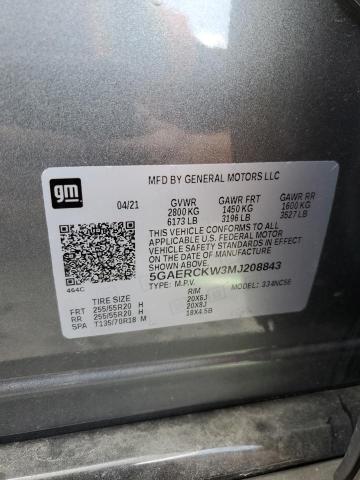 2021 BUICK ENCLAVE PR 5GAERCKW3MJ208843