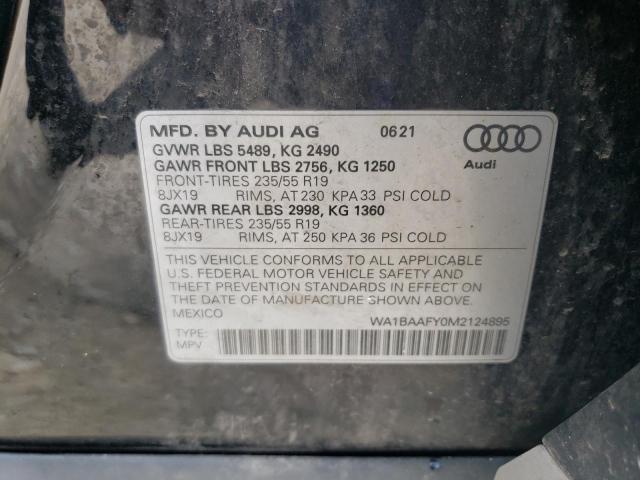 2021 AUDI Q5 PREMIUM WA1BAAFY0M2124895