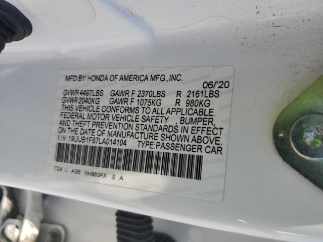 2020 ACURA TLX TECHNO 19UUB1F67LA014104
