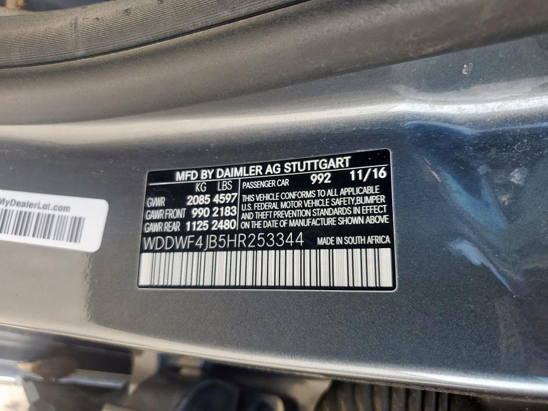 2017 MERCEDES-BENZ C 300 - WDDWF4JB5HR253344