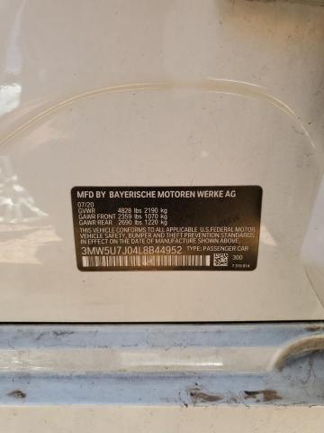 2020 BMW M340I 3MW5U7J04L8B44952