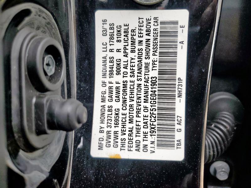 2016 HONDA CIVIC LX - 19XFC2F51GE041903