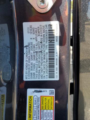 2022 HONDA CIVIC LX 2HGFE2F27NH517798