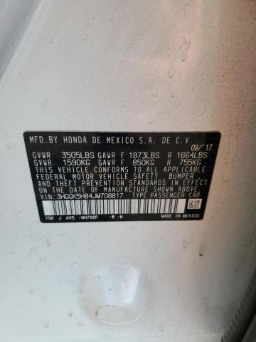 2018 HONDA FIT EX 3HGGK5H84JM708817
