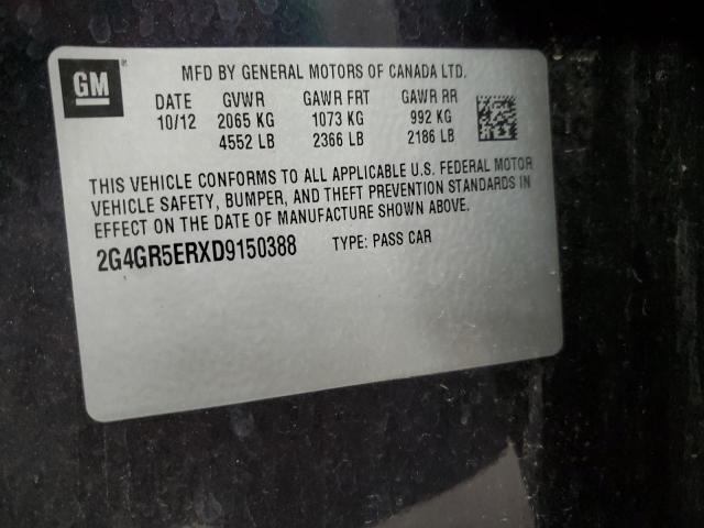 2013 BUICK REGAL - 2G4GR5ERXD9150388