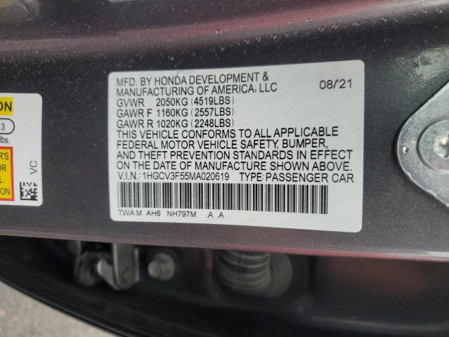 2021 HONDA ACCORD HYB - 1HGCV3F55MA020619