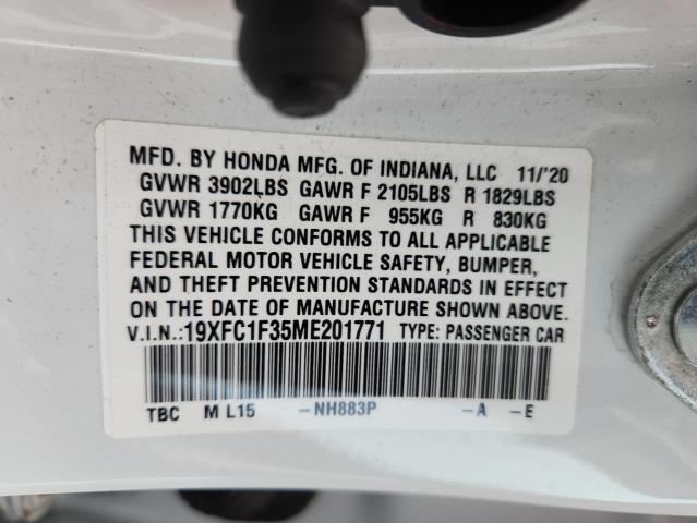 2021 HONDA CIVIC EX 19XFC1F35ME201771
