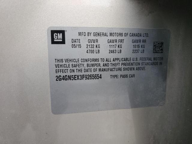 2015 BUICK REGAL PREM 2G4GN5EX3F9265654