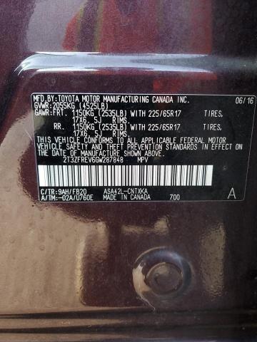 2016 TOYOTA RAV4 LE 2T3ZFREV6GW287848