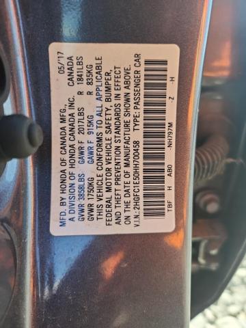 2017 HONDA CIVIC SI 2HGFC1E50HH700458