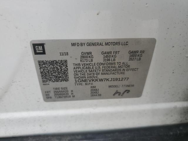 2019 CHEVROLET TRAVERSE P 1GNEVKKW7KJ191277