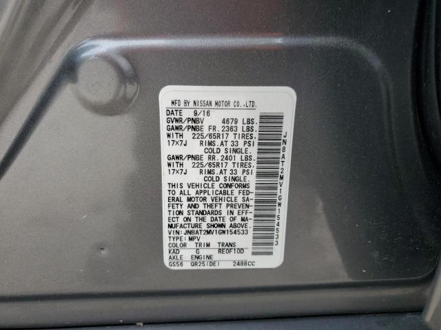2016 NISSAN ROGUE S - JN8AT2MV1GW154533