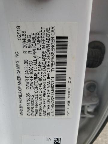 2018 HONDA ACCORD SPO 1HGCV2F38JA027701