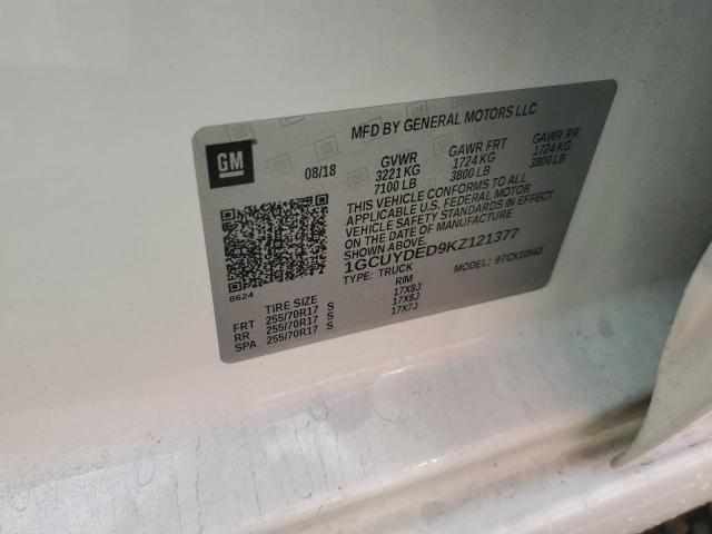 2019 CHEVROLET silverado 1GCUYDED9KZ121377