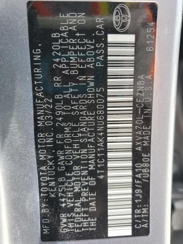 2022 TOYOTA CAMRY LE - 4T1C11AK4NU680075