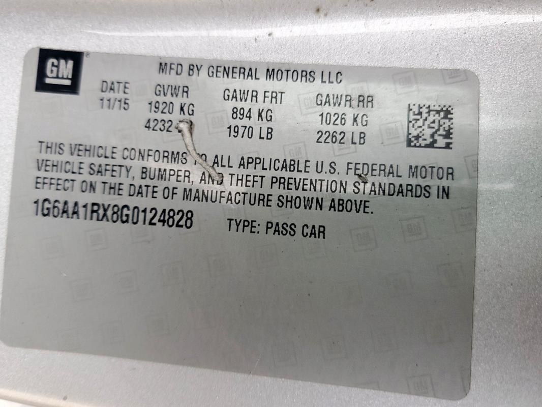 2016 CADILLAC ATS - 1G6AA1RX8G0124828