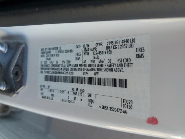 2017 FORD ESCAPE SE - 1FMCU9G98HUC26328