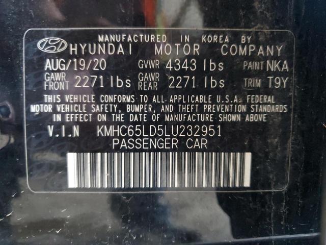 2020 HYUNDAI IONIQ SE KMHC65LD5LU232951