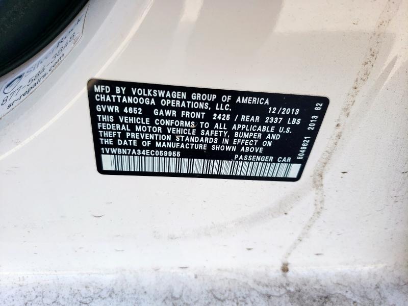 2014 VOLKSWAGEN PASSAT SE #3276352710