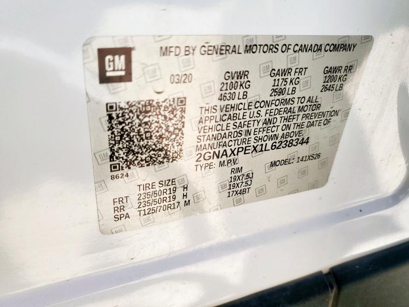 2020 CHEVROLET EQUINOX PR - 2GNAXPEX1L6238344
