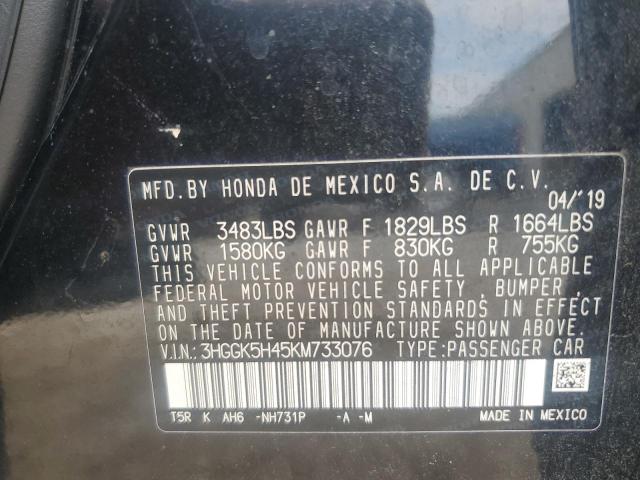2019 HONDA FIT LX 3HGGK5H45KM733076