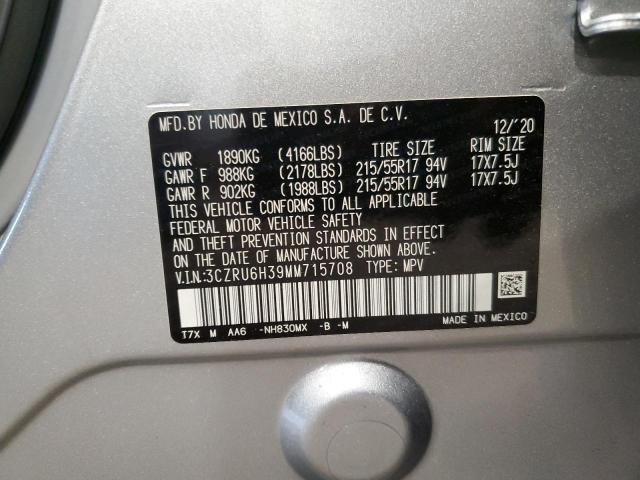 2021 HONDA HR-V LX 3CZRU6H39MM715708