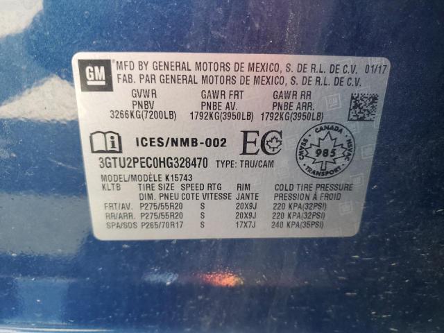 2017 GMC SIERRA K1500 DENALI 3GTU2PEC0HG328470
