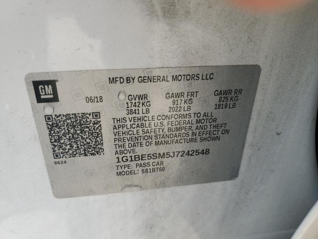 2018 CHEVROLET CRUZE LT 1G1BE5SM5J7242548