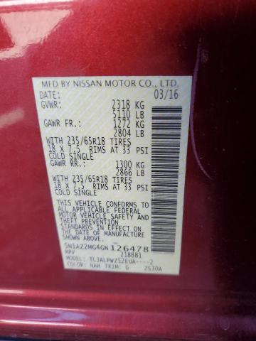 2016 NISSAN MURANO S - 5N1AZ2MG4GN126478