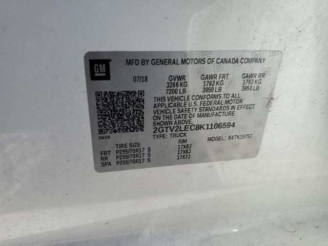 2019 GMC SIERRA LIM 2GTV2LEC8K1106594