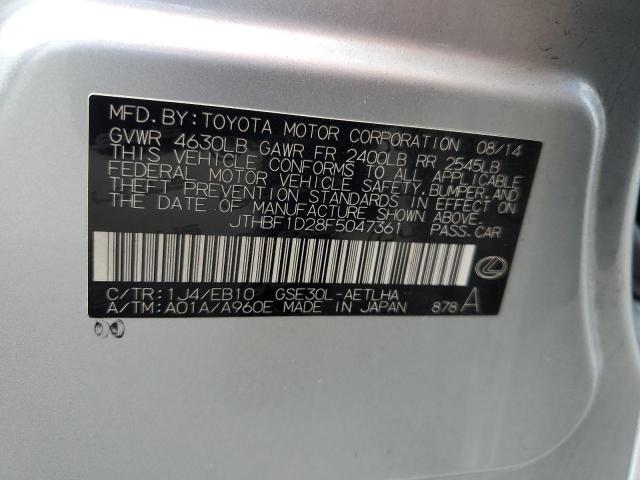 2015 LEXUS IS 250 JTHBF1D28F5047361