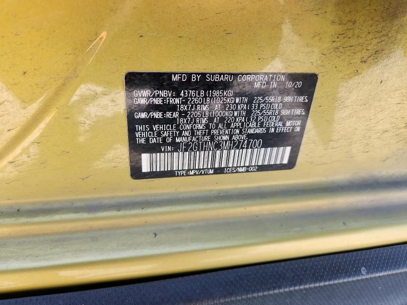 2021 SUBARU CROSSTREK - JF2GTHNC3MH274700