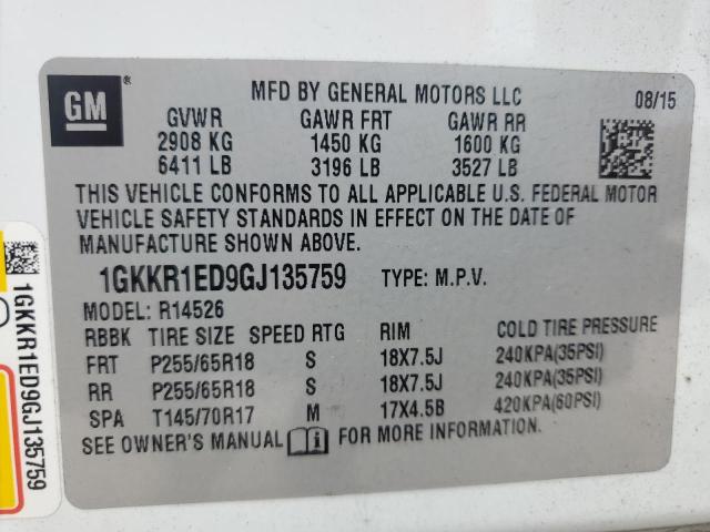 2016 GMC ACADIA SL 1GKKR1ED9GJ135759
