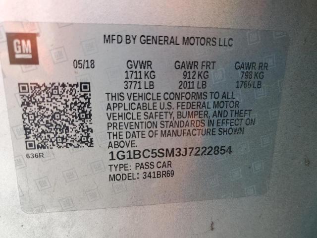 2018 CHEVROLET CRUZE LS 1G1BC5SM3J7222854