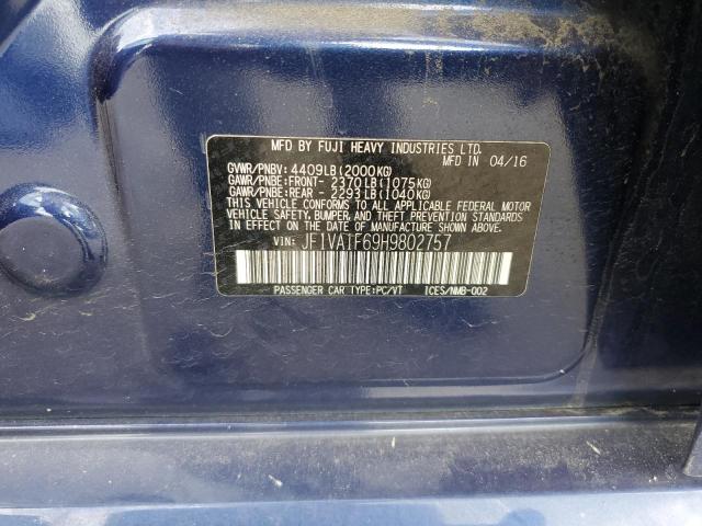 2017 SUBARU WRX PREMIU JF1VA1F69H9802757