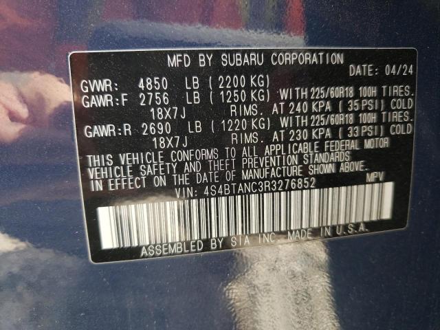 2024 SUBARU OUTBACK LI 4S4BTANC3R3276852