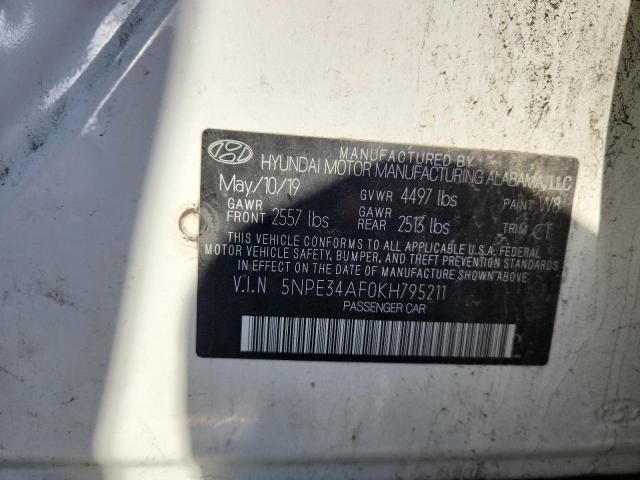 2019 HYUNDAI SONATA LIM 5NPE34AF0KH795211