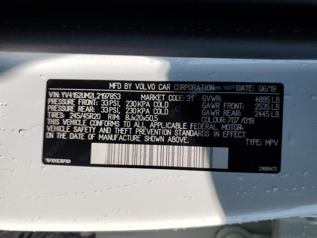 2020 VOLVO XC40 T5 R- YV4162UM2L2197853
