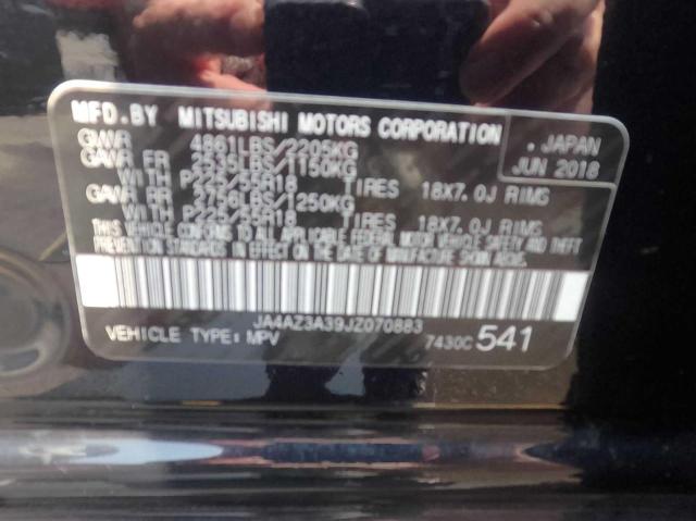 2018 MITSUBISHI OUTLANDER JA4AZ3A39JZ070883