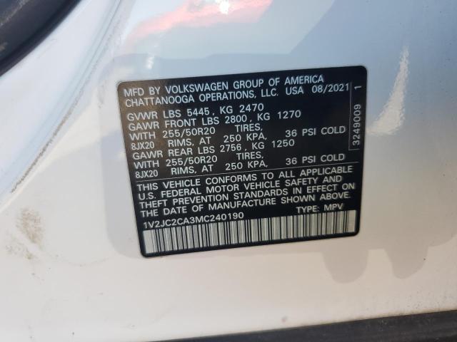 2021 VOLKSWAGEN ATLAS CROS 1V2JC2CA3MC240190