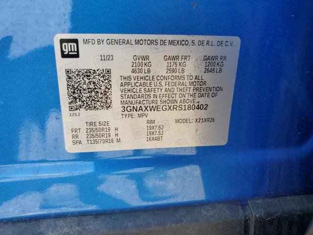 2024 CHEVROLET EQUINOX RS 3GNAXWEGXRS180402
