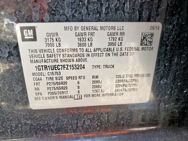 2015 GMC SIERRA C15 1GTR1UEC7FZ153204