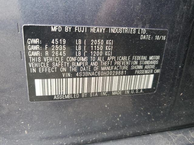 2017 SUBARU LEGACY 2.5 4S3BNAC60H3029881