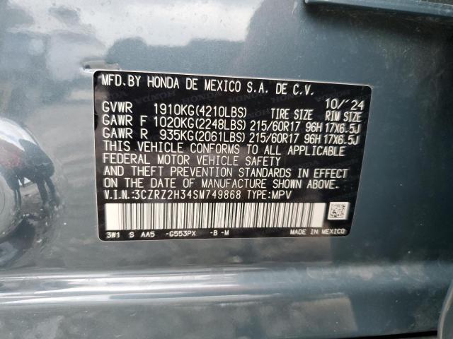 2025 HONDA HR-V LX 3CZRZ2H34SM749868