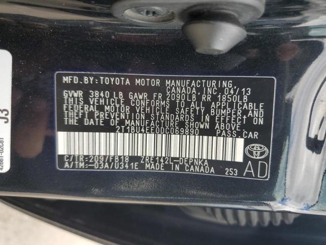 2013 TOYOTA COROLLA BA - 2T1BU4EE0DC069890