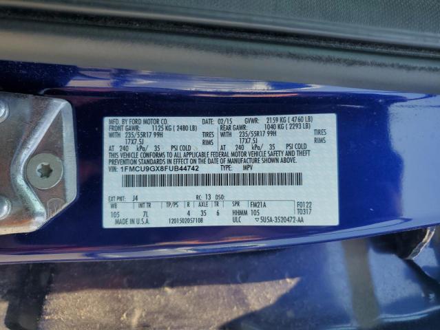 2015 FORD ESCAPE 1FMCU9GX8FUB44742
