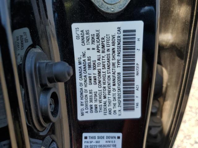 2015 HONDA CIVIC LX 2HGFB2E5XFH530938