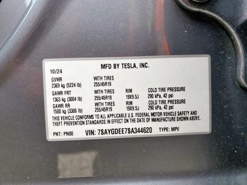 2025 TESLA MODEL Y 7SAYGDEE7SA344620