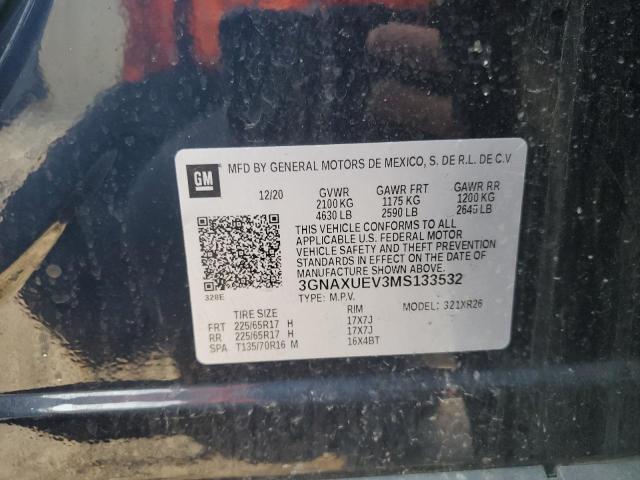 2021 CHEVROLET EQUINOX LT - 3GNAXUEV3MS133532